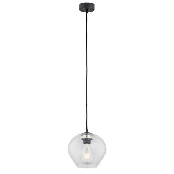 Argon KALIMERA Globe hængende loftslampe 20 cm Transparent, matsort