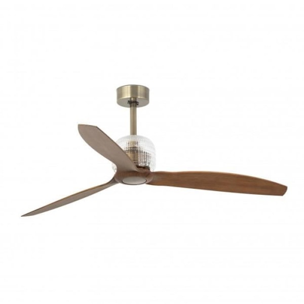 Modern takfläkt tyst design DC 128 cm träblad, åldrat guld FARO DECO FAN 33398D Brun