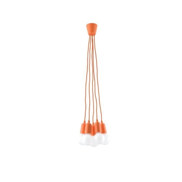 DIEGO 5 E27 LED Pendellampa Modern Loft BOHO Design Corridor - Orange