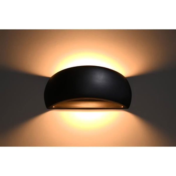 PONTIUS G9 Keramisk Vägglampa Modern Boho Design Vägglampa för Sovrum Vardagsrum Trappa Korridor - Svart