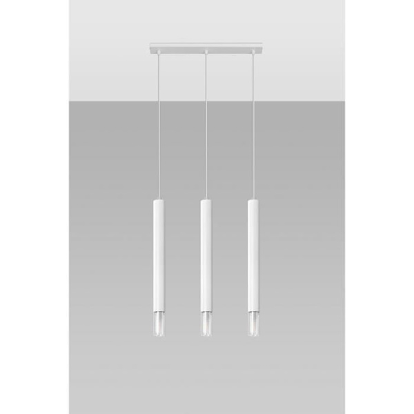 Taklampa - SOLLUX - Wezyr - Vit - 3x G9 - Modern design - 40W