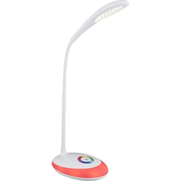 GLOBO LIGHTING Bordlampe - Plast - Farveskifter - 30x11x48 cm - Hvid og satin Hvid