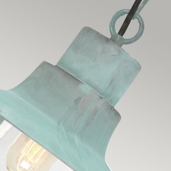 Udendørs loftskædelampe - Elstead - Sheldon - Verdigris - IP44 - E27 - 100W Ärg