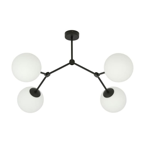 Emibig SPACE Globe Space Svart taklampa med vit glasskärm, 4x E14