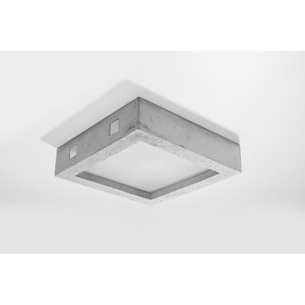 Inbyggd taklampa - SOLLUX - Riza - Betonggrå - 33 cm - Integrerad LED - 18W
