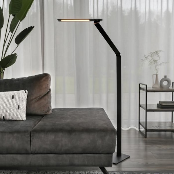 Sienna Serenade Task Golvlampa Borstad Matt Svart, Matt Plast