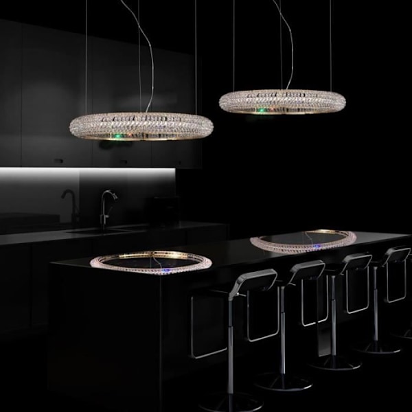 Suspensionsdesign i krystal - KOLARZ - NOBILE - 24 karat guld - 1 pære - Diameter 60 cm