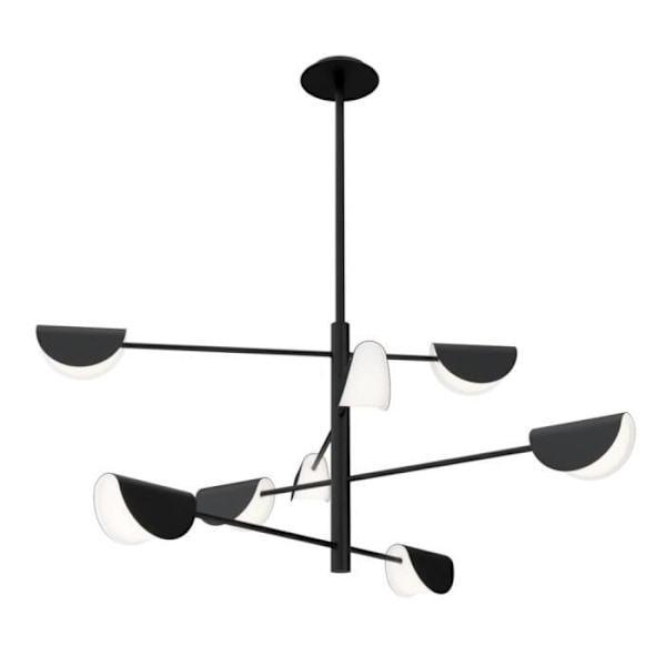 Plafonnier - Maytoni - Mollis - Sort - Metal - Acyryldiffusor - 8 G9 pærer Sort