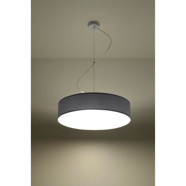 ARENA 45 E27 LED pendellampa Modern Loft BOHO Design - SOLLUX - Grå - 3 glödlampor - PVC