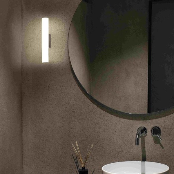VOLGA LED 5W væglampe - Faro Barcelona - Badeværelse - Aluminium - IP44 NEGRO