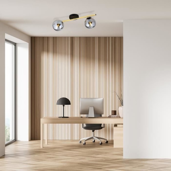 Emibig Loftslampe Splendi sort, guld 2 x E14 svart guld