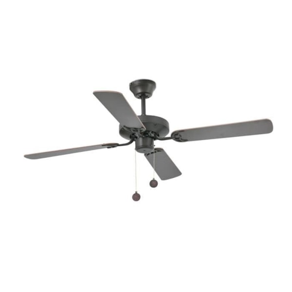 Loftventilator - Lorefar - YAKARTA - Mørkebrun - 4 vendbare vinger - 121 cm Mörkbrun, Mahogny, Ek