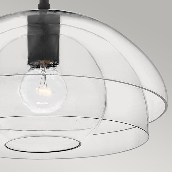 Plafonnier - Elstead - Hinkley Lotus - Sort - Glas - Moderne Design