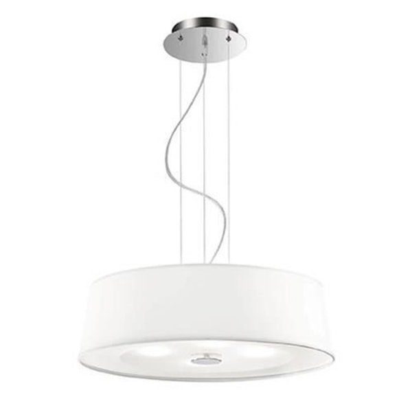 Ideal Lux HILTON SP4, Soveværelse, Børneværelse, Spisestue, Stue, Hvid, IP20, Overflade, Cylinder, Stof, Glas Hvid