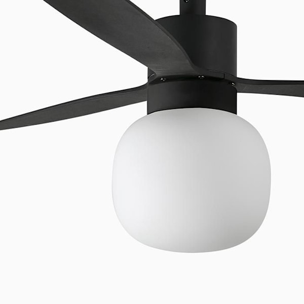 Loftventilator med lys sort Ø 132 cm AMELIA BALL LED 33761-26 NEGRO