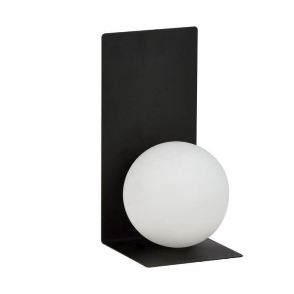 Emibig FORM Form Globe rektangel væglampe sort med hvid glas lampeskærm, 1x E14