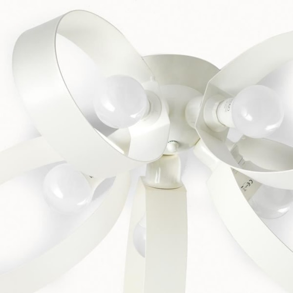 Halv infälld taklampa - ONLI - SERENA - 5 E14 lampor - Vit - Metall