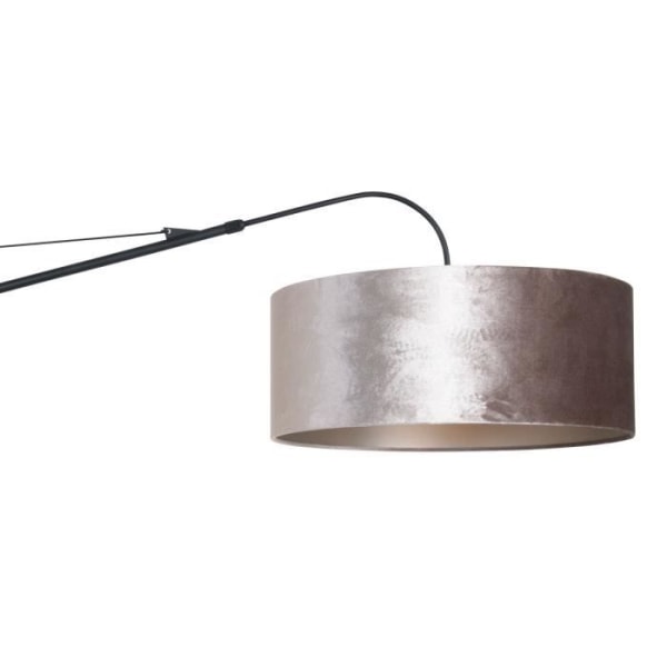 Sienna Elegant elegant vägglampa med matt svart skärm, silver sammet