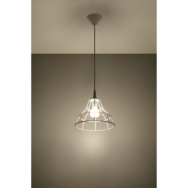 ANATA E27 LED Pendellampa Modern Loft BOHO Design Corridor - Vit - SOLLUX - 1 glödlampa - 60 Watt - A++ - E