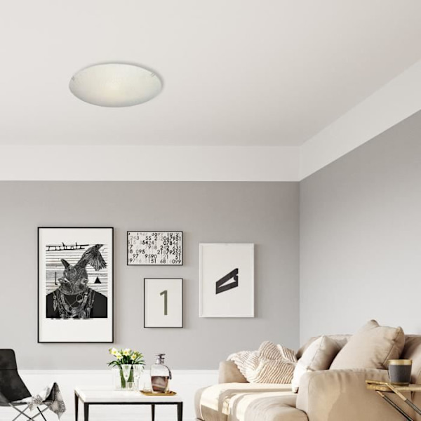 Loftslampe 2XE27 D30 Sandblæst Hvid SAND Genomskinlig, grå