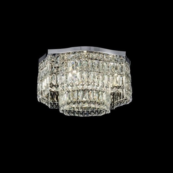 Dune Chrome plan taklampa, 6 lampor, E14 Krom, Transparent