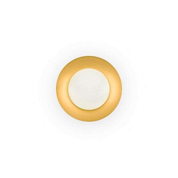 Applique eller Rund Metal Loftlampe Sort Ø20cm Guld - FARO - Side - Opalglas - LED Sort, Guld