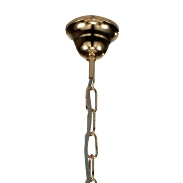 Krystal lysekrone - KOLARZ - AMARO - Gul 24 Karat - 5 pærer - 60 cm i diameter