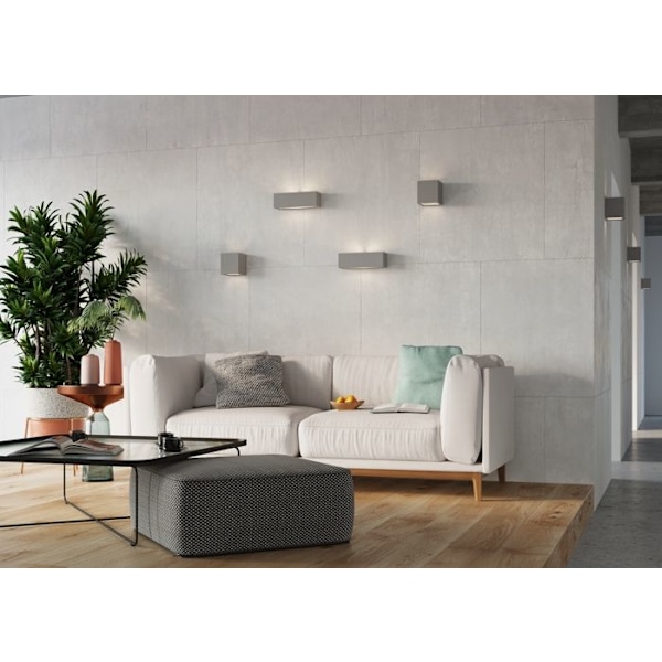 Keramisk vägglampa VEGA E27 Modern Boho Vägglampa Design för sovrum Vardagsrum Trappor Korridor - grå