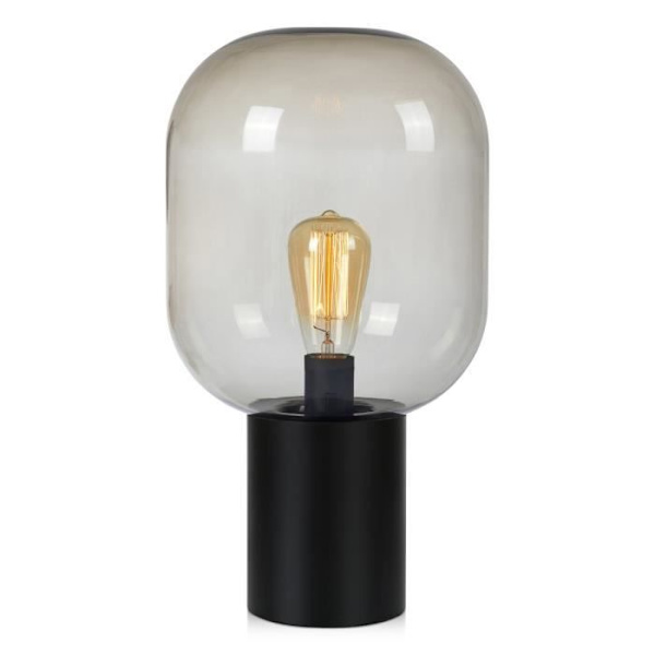 BROOKLYN bordlampe (H44cm) sort glas Sort