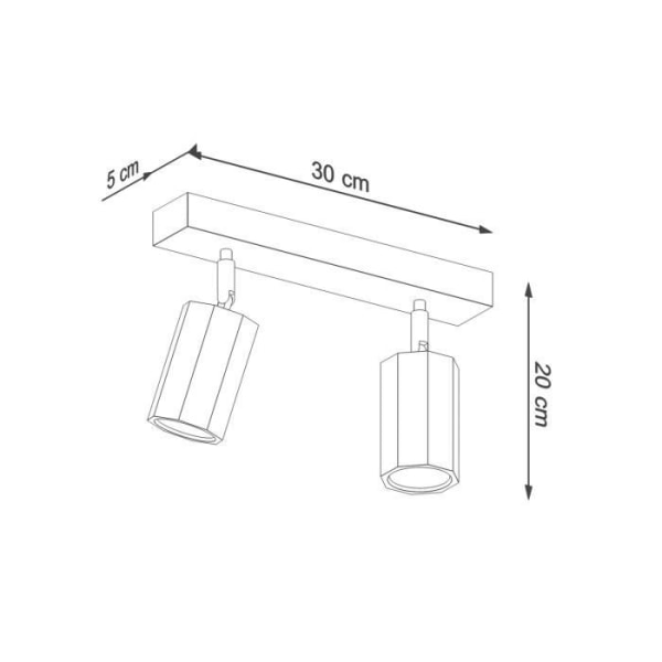 Zeke 2 SOLLUX Taklampa i trä - Brun - 200x50x300 mm - LED - Modernt - Design Trä