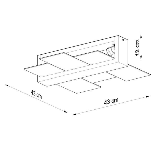 FENIKS Naturträ LED-taklampa - SOLLUX - Irregular Square - E27 LED - Inomhus