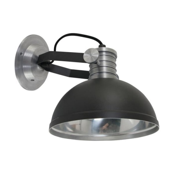 Sienna BrooklynMatte Black Dome Vägglampa, polerat stål, metall