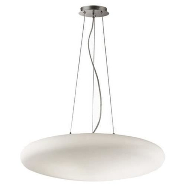 Ideal Lux Smarties Bianco SP5 D60, Matsal, Vardagsrum, Vit, IP20, Yta, Oval, Krom, Glas