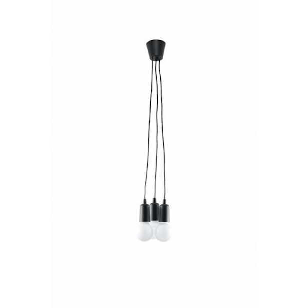 DIEGO 2 E27 LED Pendellampa Modern Loft BOHO Design Corridor - Svart