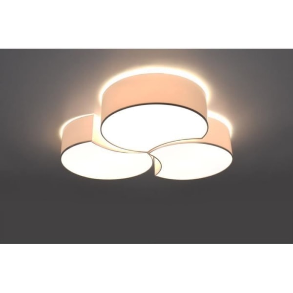 Sollux Lighting Circle Dekorativ Flush Mount Loftlampe, hvid, 25,5"