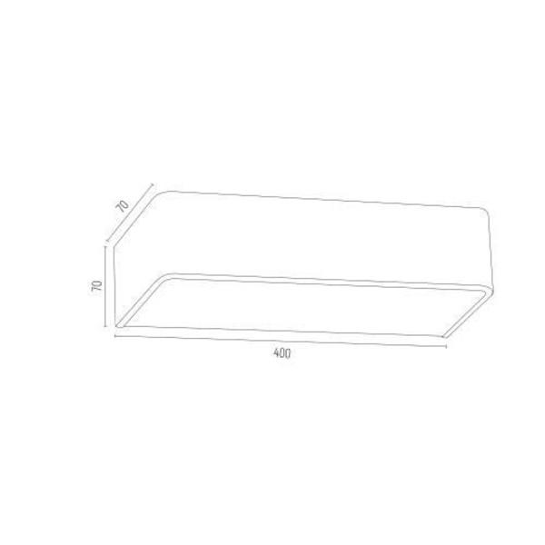 Argon RODAN forsænket væglampe 40 cm skinnende guld - hvid finish - 2 E27 LED pærer