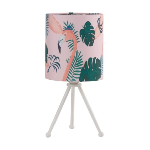 Onli FLAMINGO bordlampe med tripod og rund skærm, lyserød