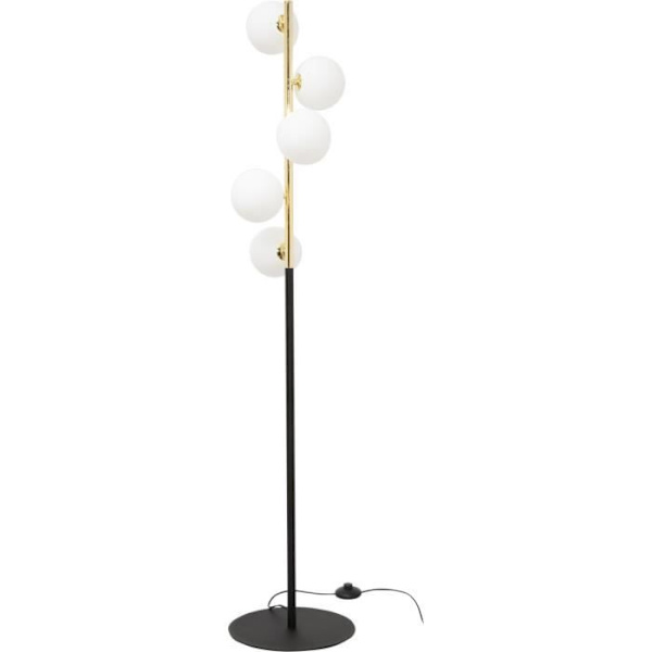 Zumaline ALI Multi-arm gulvlampe, sort, guld, 5x G9