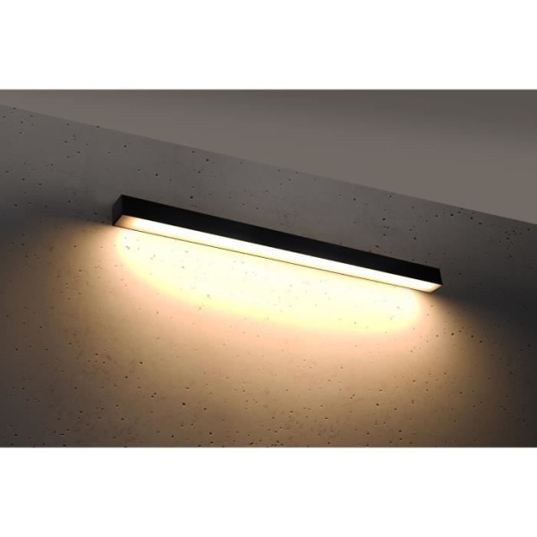 Sollux PINNE Integreret LED Indbygnings Væglamper Sort 95cm 3000K