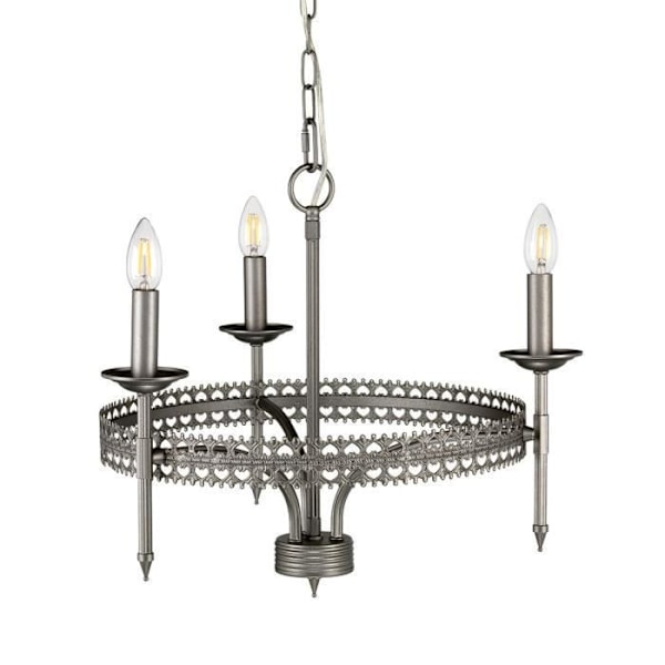 Elstead - Crown 3 Light Chandelier CROWN3 Järn