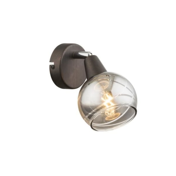 GLOBO LIGHTING LED spotlight - Gennemskinnelig røget glas - L 9,7 x B 15 x H 18,6 cm - Bronze Brons