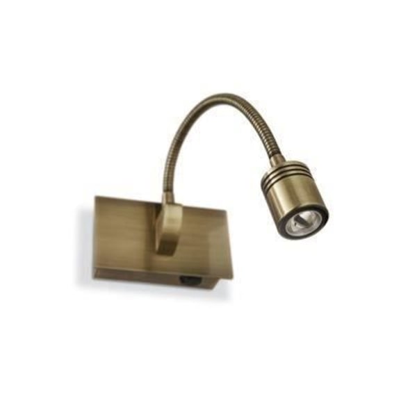 Væglampe - IDEAL LUX - DYNAMO - Antik messing - 1x3W - Indbygget LED