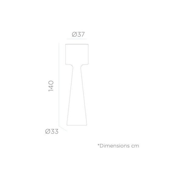 MOOVERE udendørs gulvlampe 140cm Udendørs hvidt lys Genopladeligt batteri LED/RGB