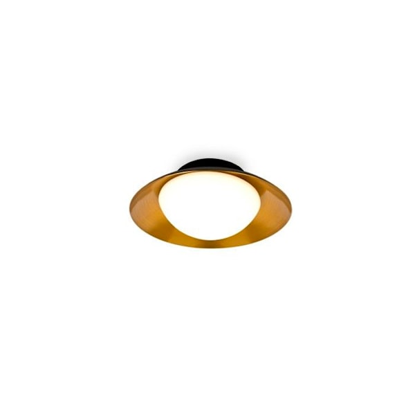 Applik eller Rund Taklampa Metall Svart Ø20cm Koppar Faro - Side NEGRO
