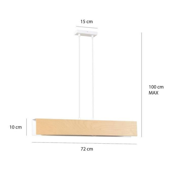 Emibig Carlo 3 Vit 3-Ljus Pendellampa Vit - 611-3
