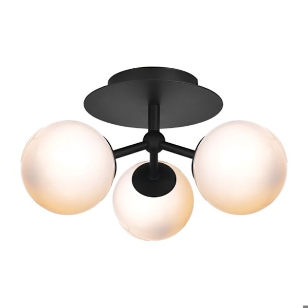 Plafondslampa Halo Design Atom Trio opal/svart