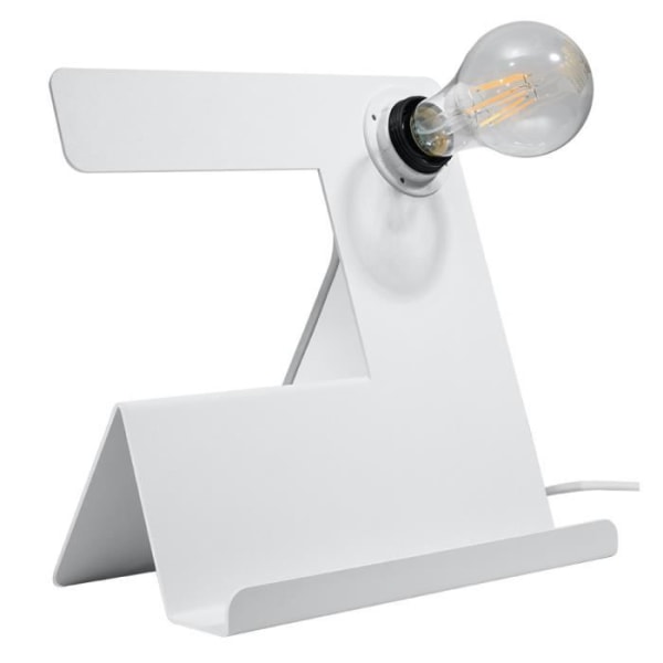 INCLINE E27 Modern White Steel Bordlampe SOLLUX