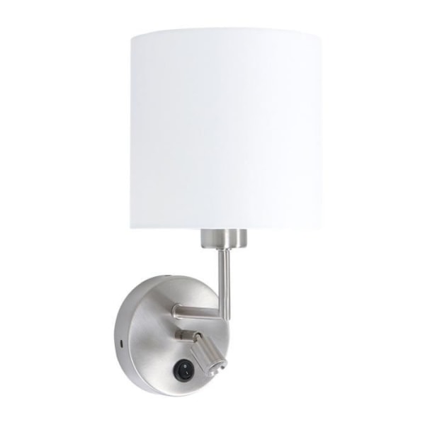 Vägglampa - SIENNA - Sienna Norwegian - Borstat stål - Linnetyg - E27 Base