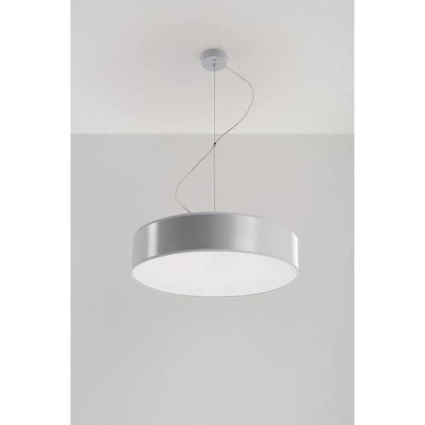 ARENA 45 E27 LED pendellampa Modern Loft BOHO Design - SOLLUX - Grå - 3 glödlampor - PVC