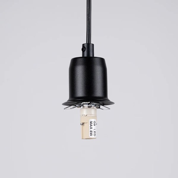 Suspenderet lampe - Sollux Lighting - Hyperion 3P - Indbygget LED - Sort farve - Moderne design svart